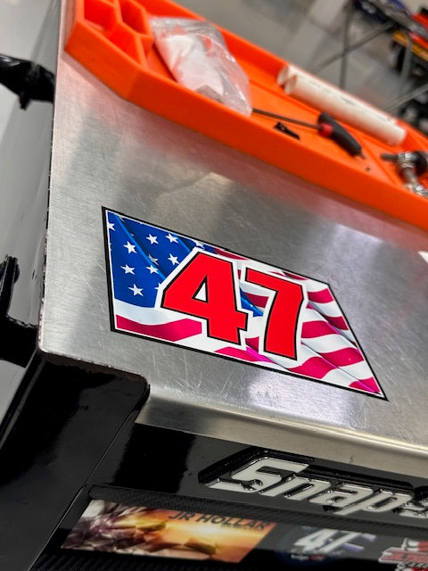 Flag with Red 47 Decal