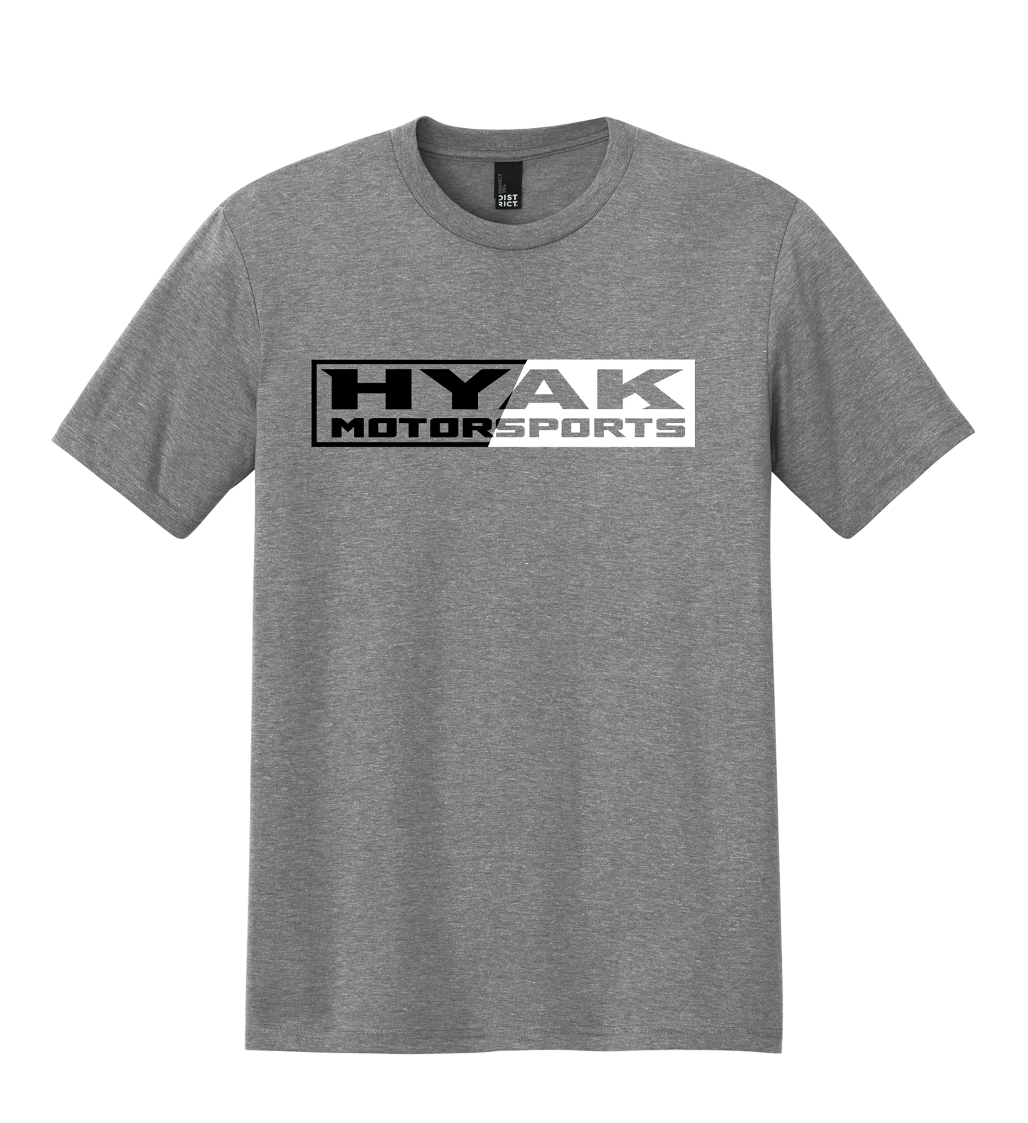 Gray Short Sleeve T-Shirt with Split Tone Black/White