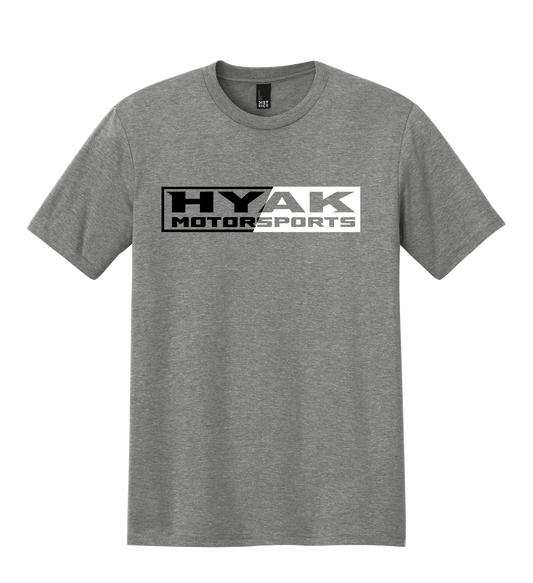 Gray Short Sleeve T-Shirt with Split Tone Black/White