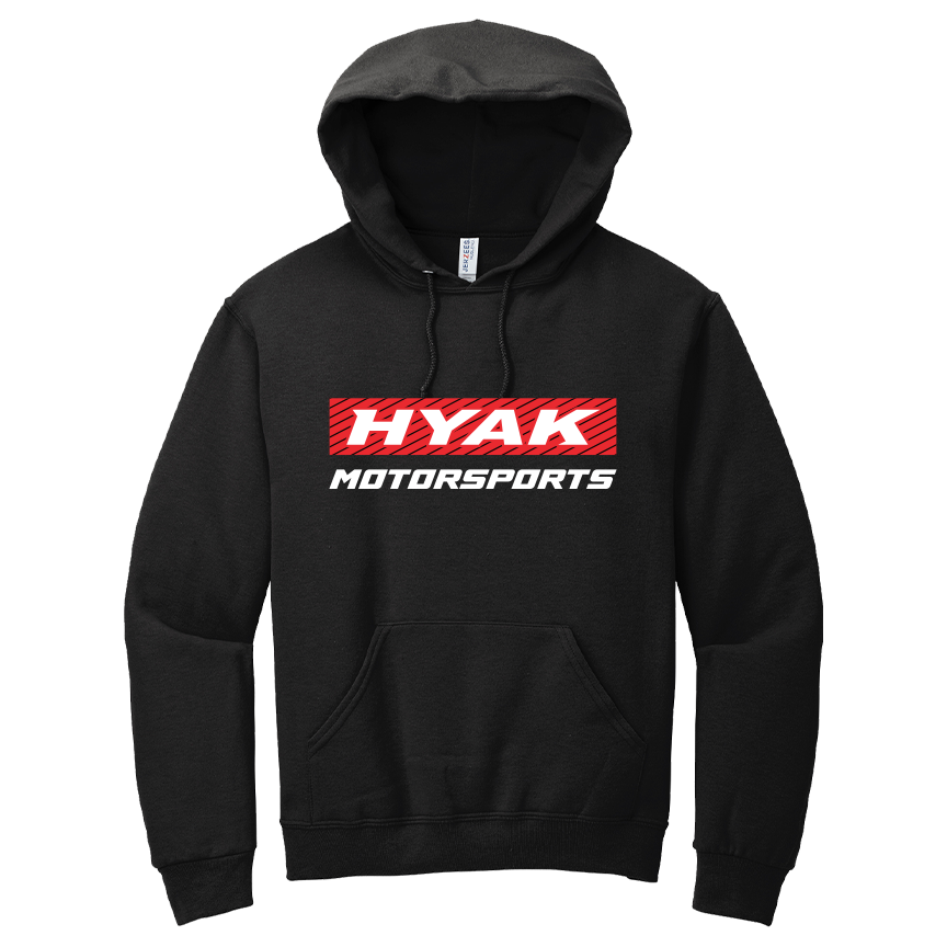 Black Stacked Logo Hoodie