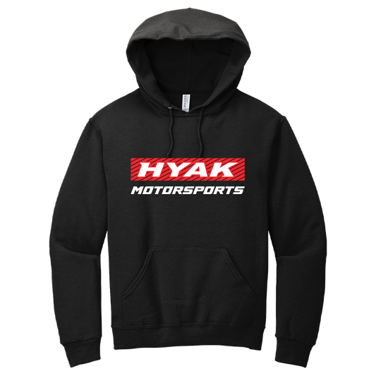 Black Stacked Logo Hoodie