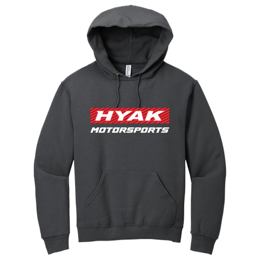 Gray Stacked Logo Hoodie
